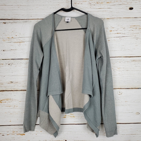 CAbi Sweaters - Cabi Sage Green Waterfall Cardigan Sweater
